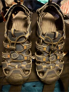 Navy Blue Closed-Toe Hiking Sandals Boys
